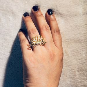 Half Flower Shape Ring