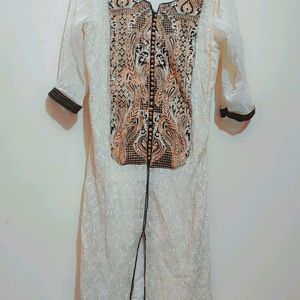 White Party Wear Kurti