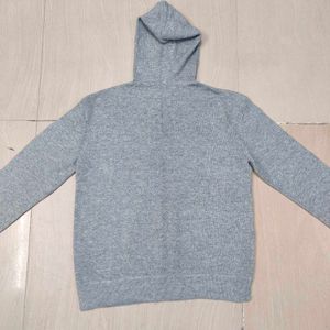 Authentic Gucci Men's Gray Intarsia Logo Knit Hood