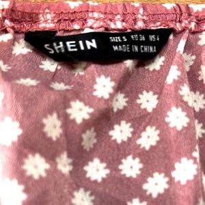 SHEIN Pink Ditsy Floral Print Cami Dress