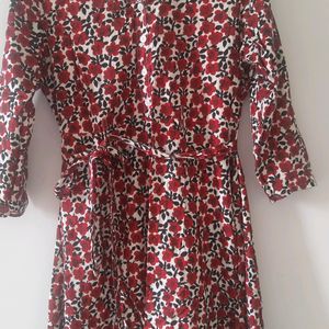 Printed Knee Length Dress