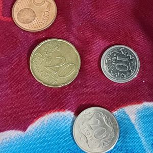 Coins Groszy And Euro Cents