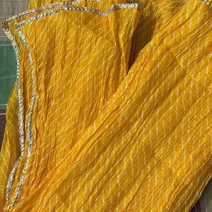 Lehriya Dupatta- Yellow