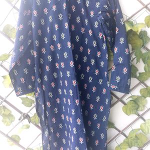 Navy Blue Bandhani Suit Set