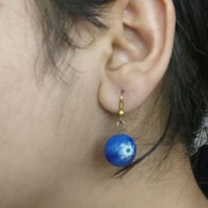 Blue Ceramic Earrings