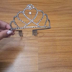 4 Pcs Tiara Set- 2 Crown, 1 Headband, Wrist Corsag