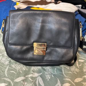 Michael Kors Black Flap Cross Body Bag