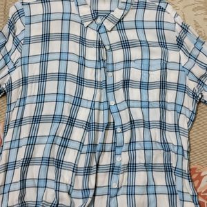 Bare Denim Chequered Blue Shirt