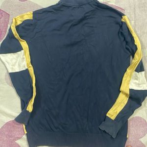 Men’s Navy Blue & Yellow Cotton Sweatshirt