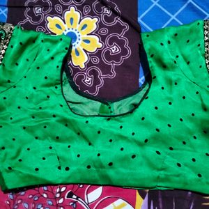 Bottle Green Saree