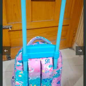 Trolley School bag For Girls