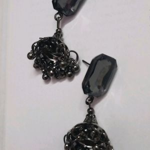 Black Indo Western Earrings