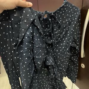 Black Polka Dot Top