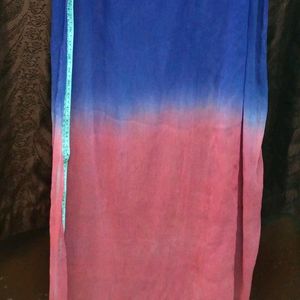 Dupatta dye design colour blue,pink Fabric silk