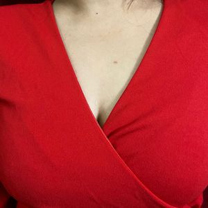 Red Drape Dress