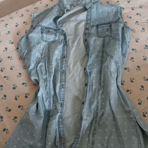 Denim Shirt Top