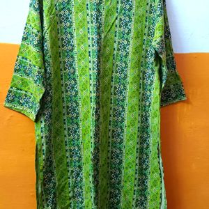 Green Printed Kurti