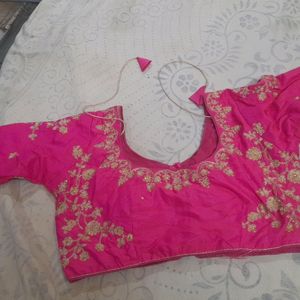 Rose Pink Colour Stitched Blouse