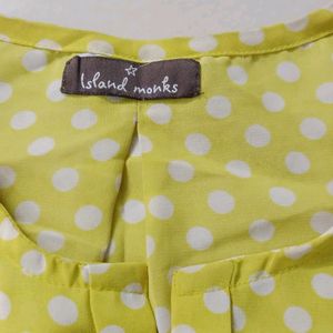 Yellow polka dot top