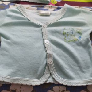Baby Girl/Boy Full Sleeves Front Open Shirt