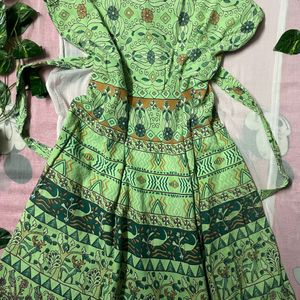 Cute Green Cotton Dress🧚🏻‍♀️