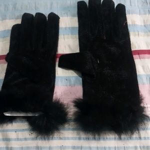 Black Shimmer Gloves