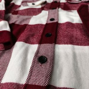 RED & WHITE WOOLEN SHIRT