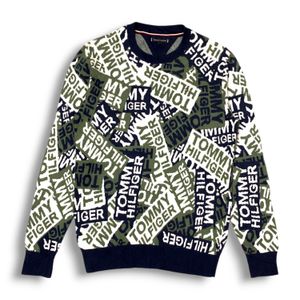 TOMMY HILFIGER Print Crew-Neck Pullover.