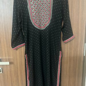 Black Mirror Work Top With Pant And Duppata