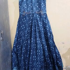 Flawless Absolutely Like New Grey Blue Ethnic Gown