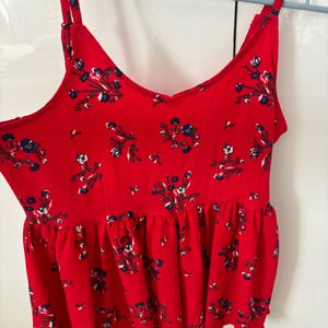 Street 9 Red Printed Top