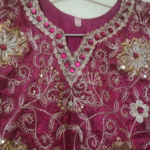 Heavy Embroidery Kurta For Ladies