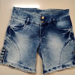 Denim Stylish Shorts For Women