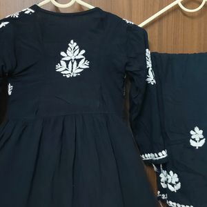 Kids Lacknavi Handwork Frock Style Plazopair