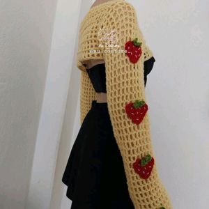 Crochet Yellow 🍓 Bolero