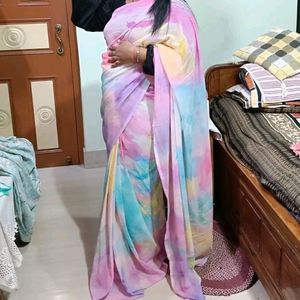 Beautiful 😍 Multi Colour Sari 😍