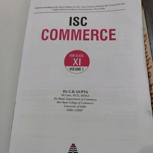 COMBO OF CLASS 11 ISC COMMERCE BOOK