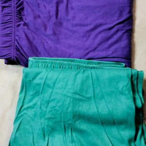 2 Purple Nd Green Leggings