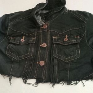 crop denim jacket