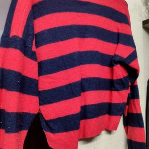 Red stripes sweater