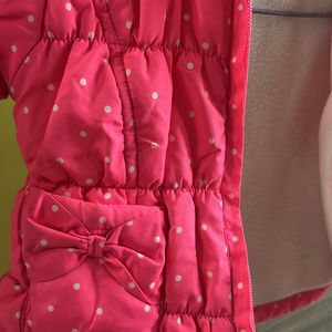 Pink Winter Jacket For Baby Girl