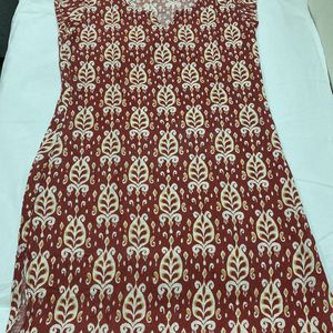 Printed Straight Cotton Kurta