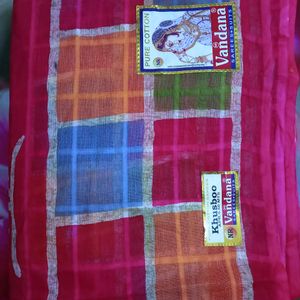 Vandana Brand New Pure Cotton Saree