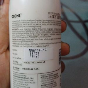 OZONE Deep Hydrating Body lotion