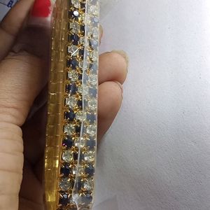 Stone Fitted Golden Bracelet