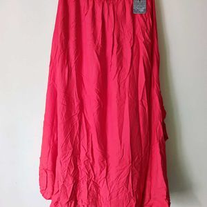 Brand New Red Stretchable Wrap Palazzo Skirt