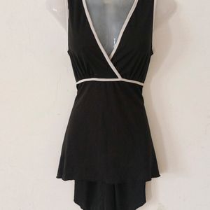 BLACK UP & DOWN DRESS