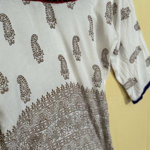 Embroidered With Mirror Work And Printed Tunic