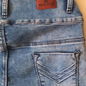 Ultra High Waist Blue Jeans