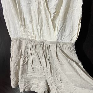 White Romper -Medium